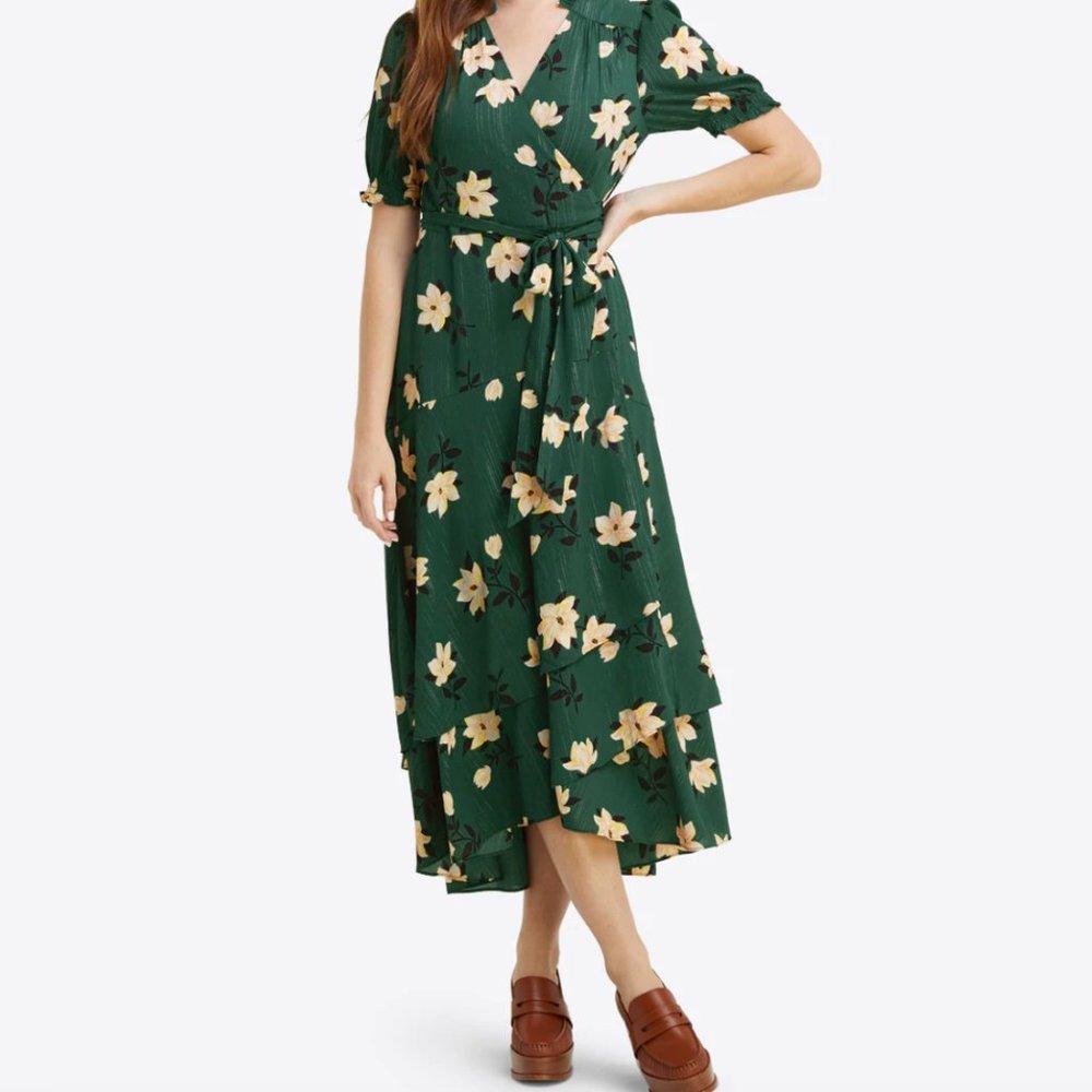 Draper James Magnolia Shimmer Wrap Dress